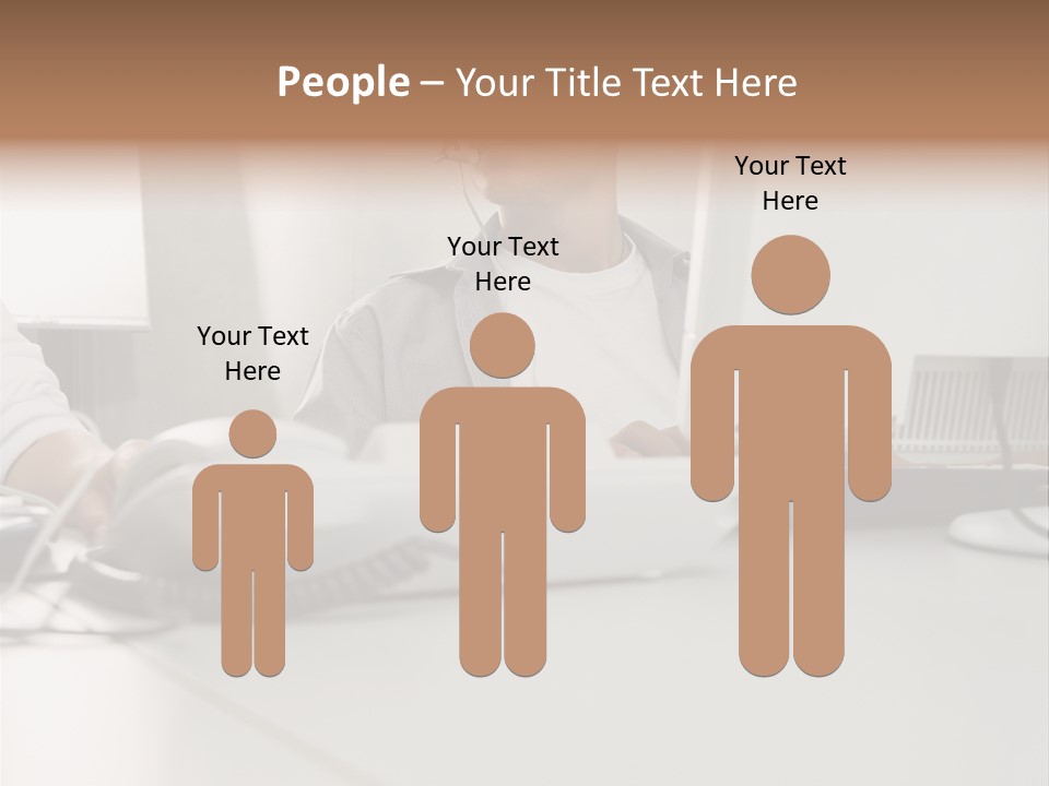 Male Call Centre Operator PowerPoint Template