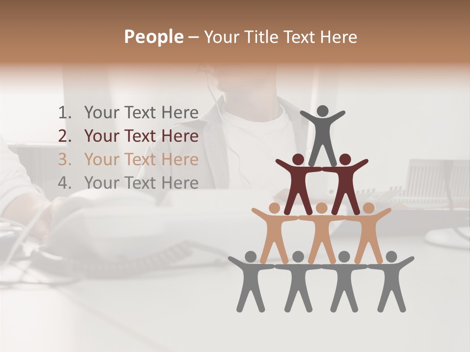 Male Call Centre Operator PowerPoint Template