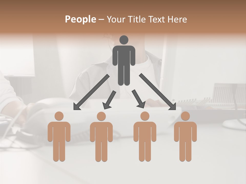 Male Call Centre Operator PowerPoint Template