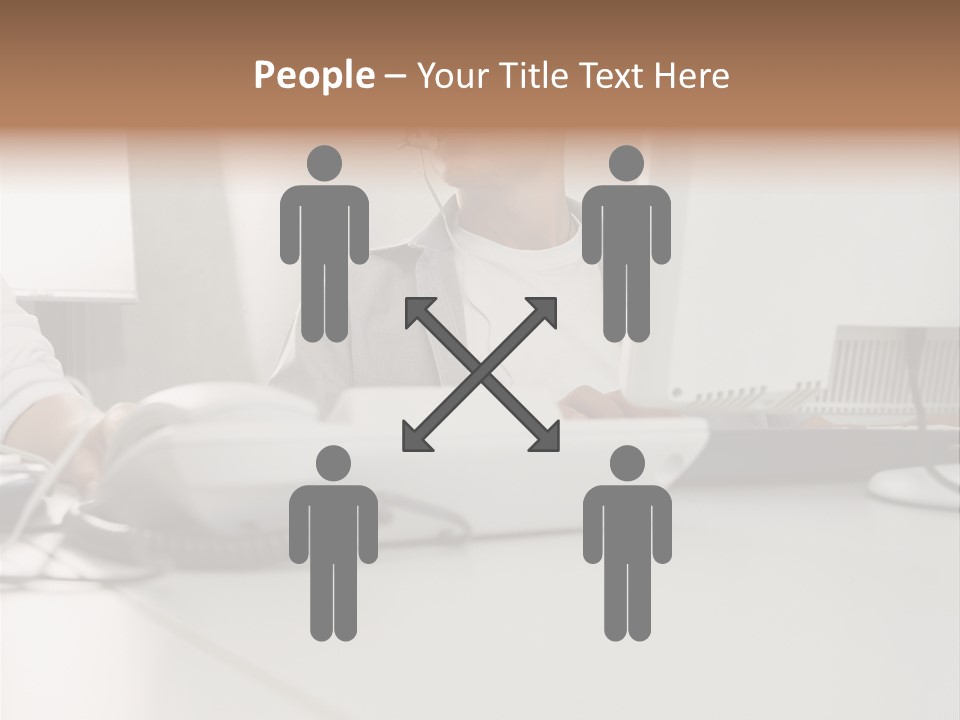 Male Call Centre Operator PowerPoint Template