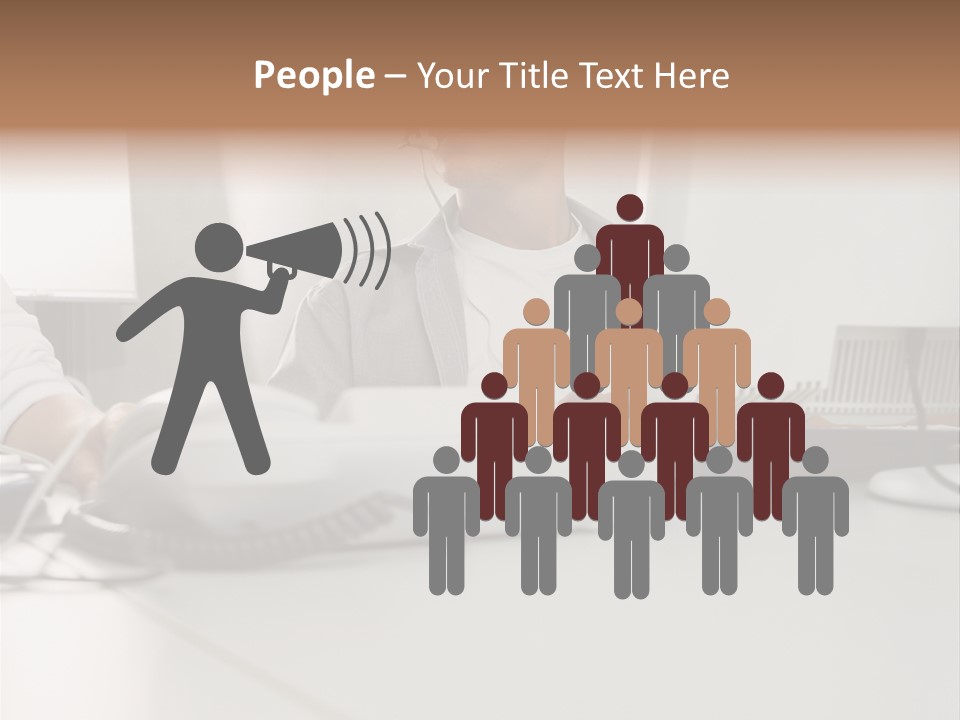 Male Call Centre Operator PowerPoint Template