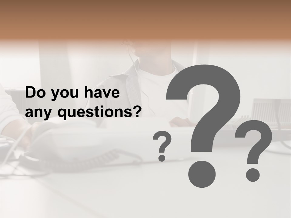 Male Call Centre Operator PowerPoint Template