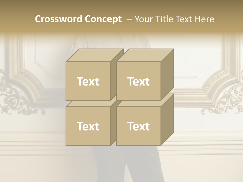 Man Reading A Text Message PowerPoint Template