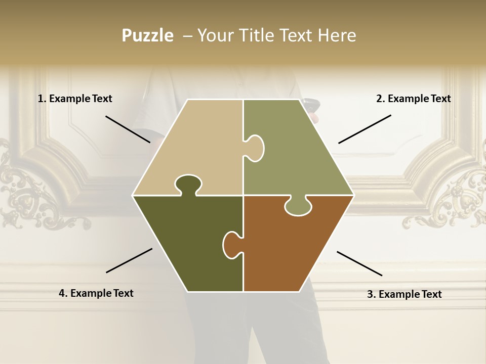 Man Reading A Text Message PowerPoint Template
