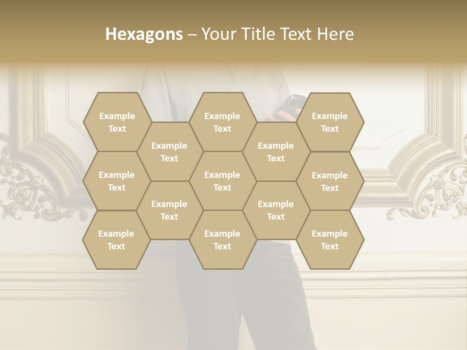 Man Reading A Text Message PowerPoint Template