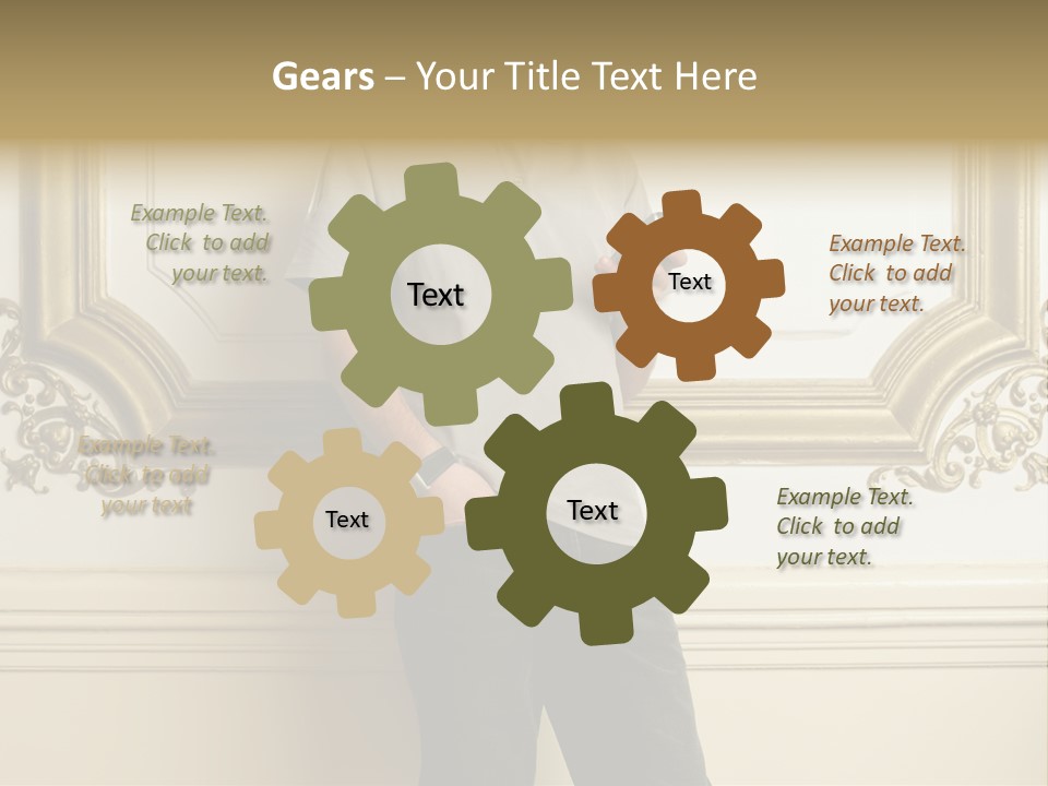 Man Reading A Text Message PowerPoint Template