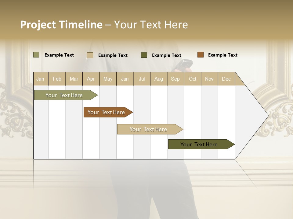 Man Reading A Text Message PowerPoint Template
