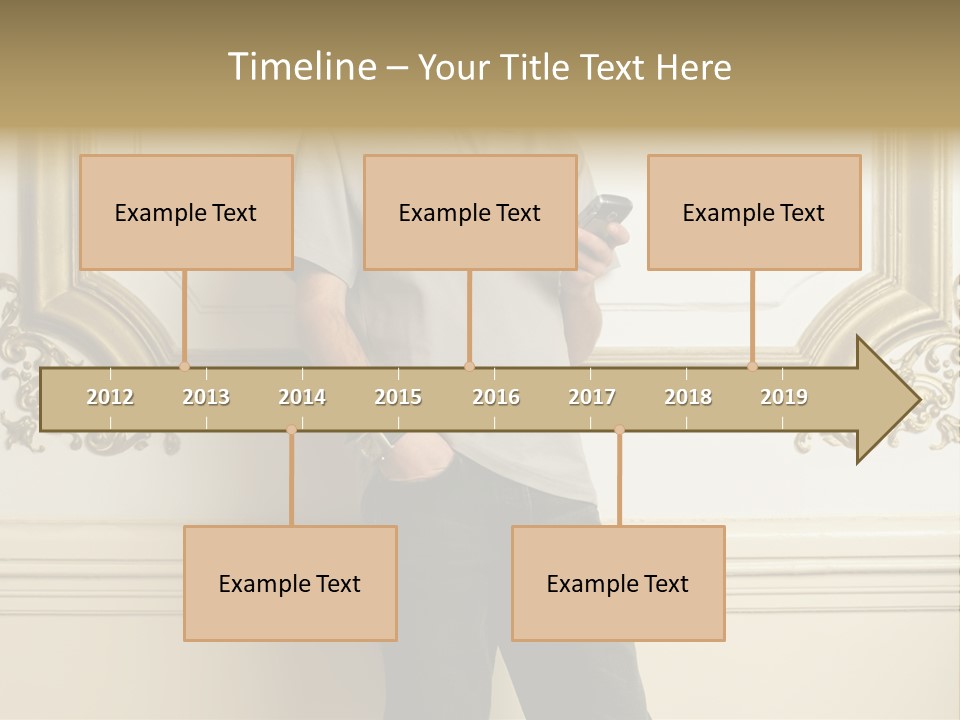 Man Reading A Text Message PowerPoint Template
