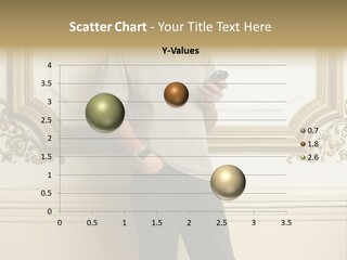 Man Reading A Text Message PowerPoint Template