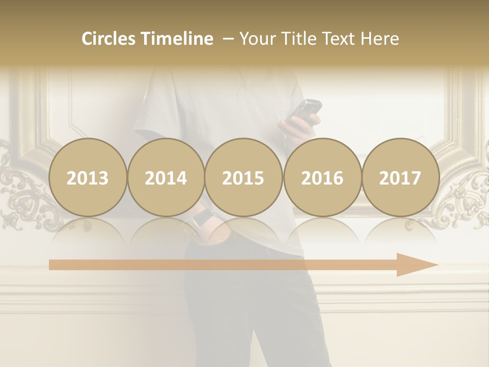 Man Reading A Text Message PowerPoint Template