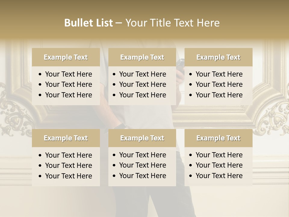 Man Reading A Text Message PowerPoint Template