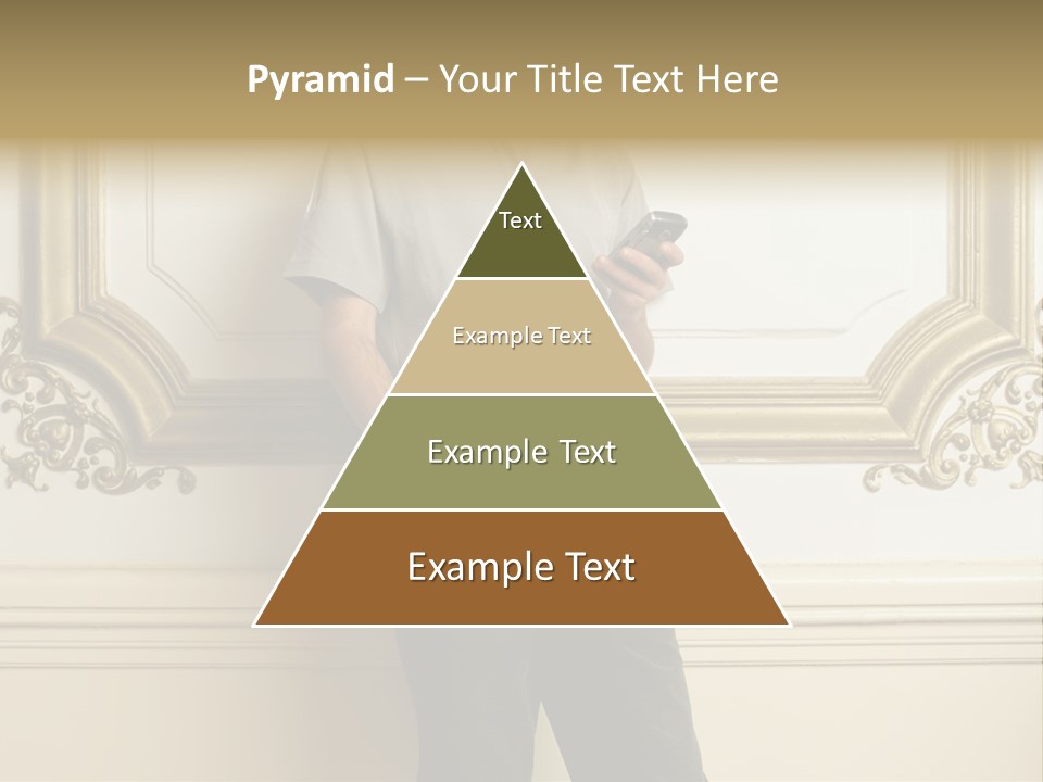 Man Reading A Text Message PowerPoint Template