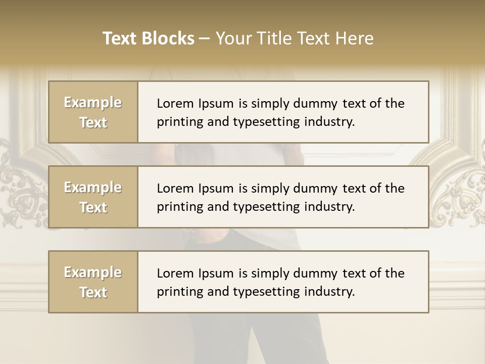 Man Reading A Text Message PowerPoint Template