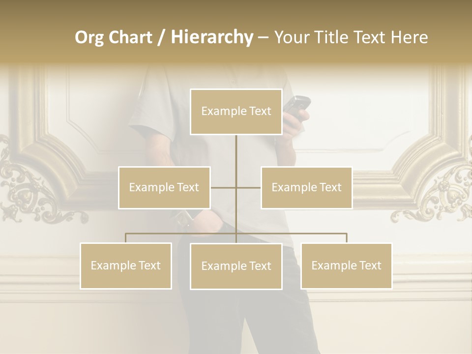 Man Reading A Text Message PowerPoint Template