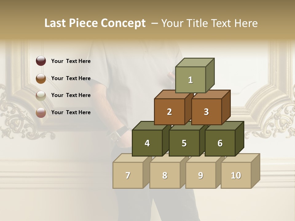 Man Reading A Text Message PowerPoint Template