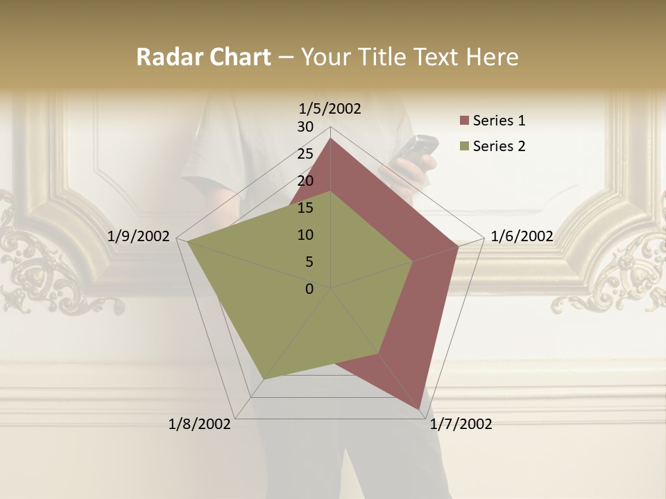 Man Reading A Text Message PowerPoint Template