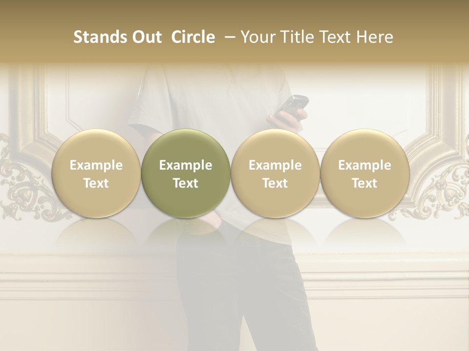 Man Reading A Text Message PowerPoint Template