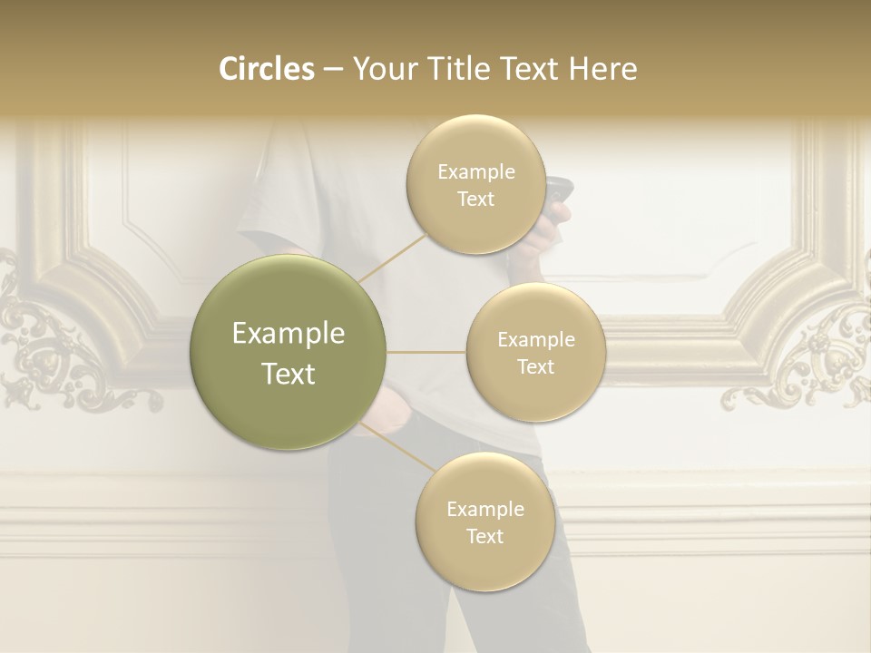 Man Reading A Text Message PowerPoint Template