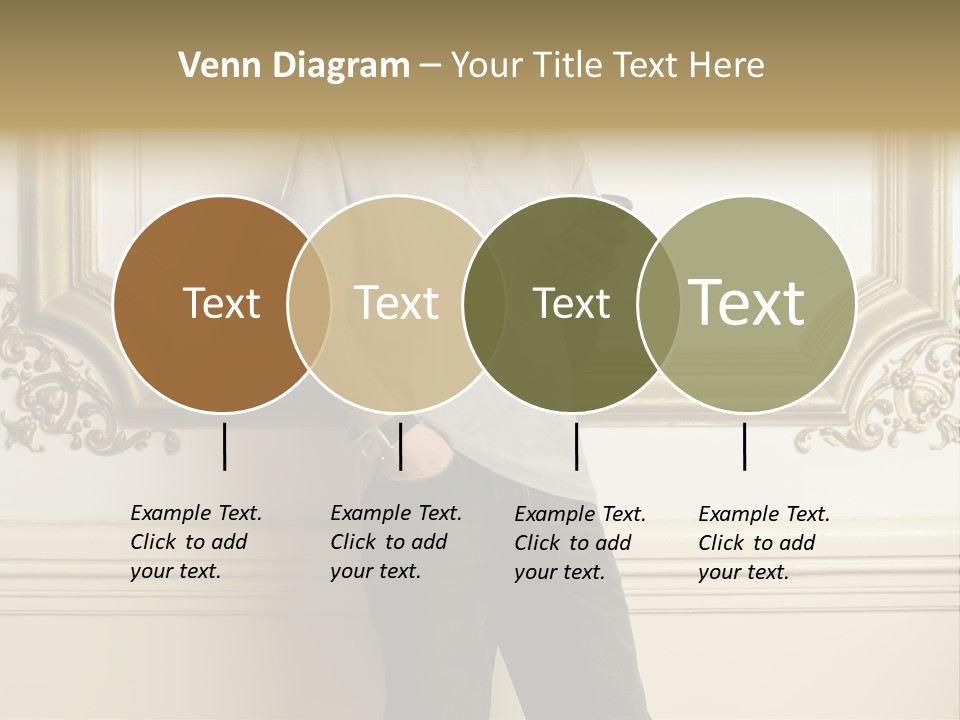 Man Reading A Text Message PowerPoint Template