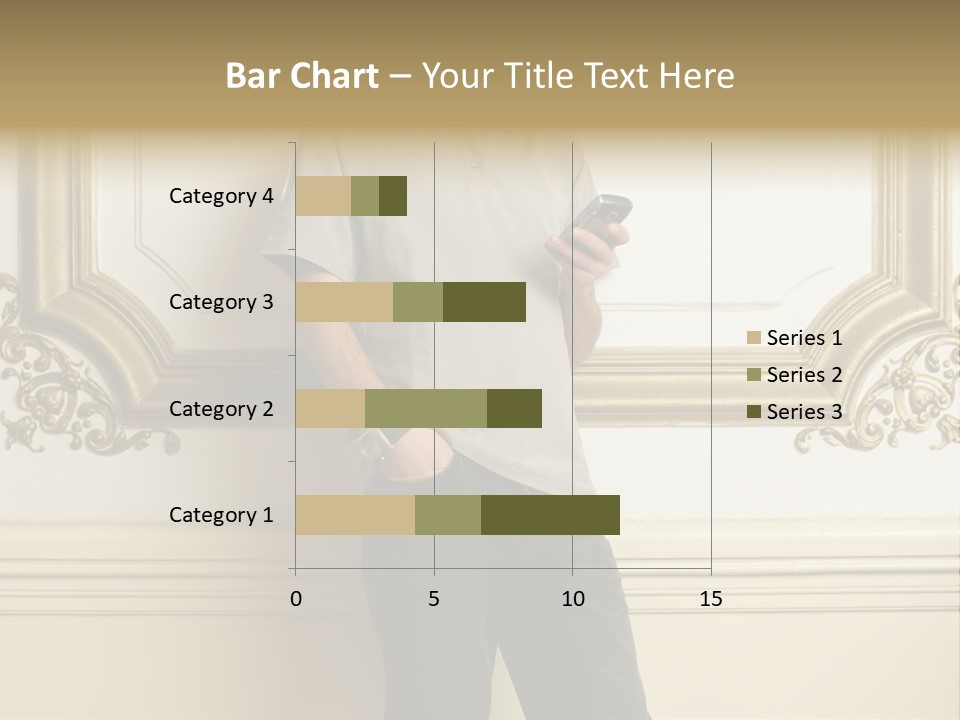 Man Reading A Text Message PowerPoint Template