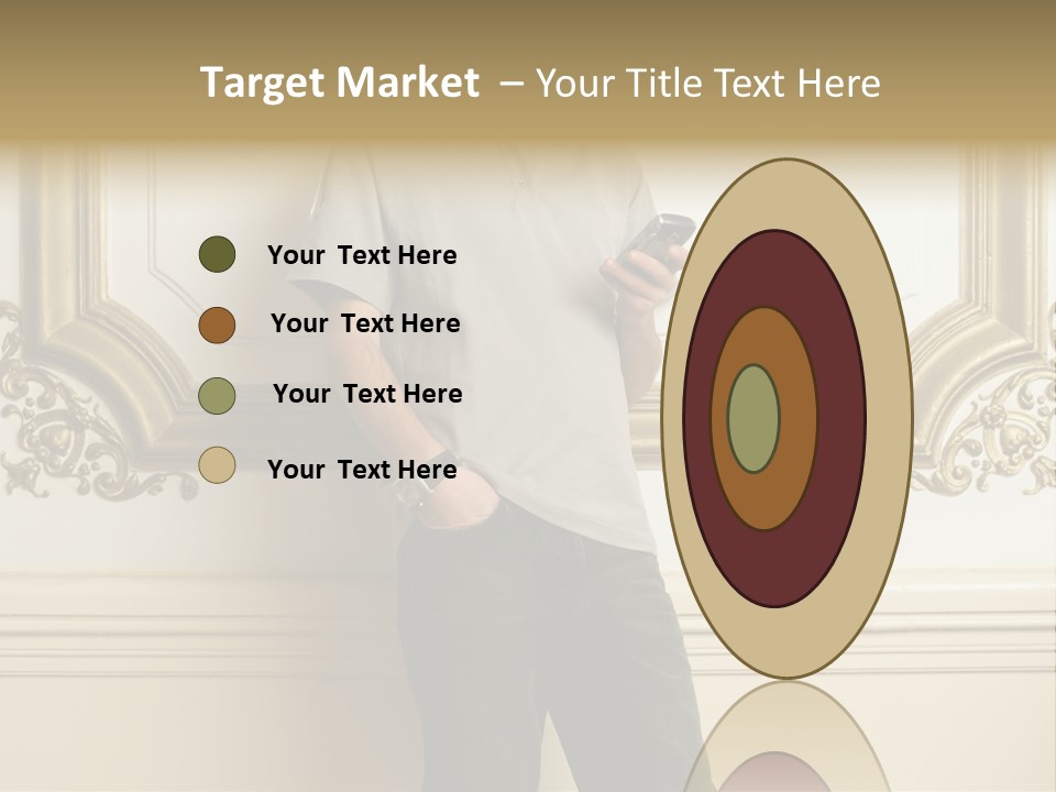 Man Reading A Text Message PowerPoint Template