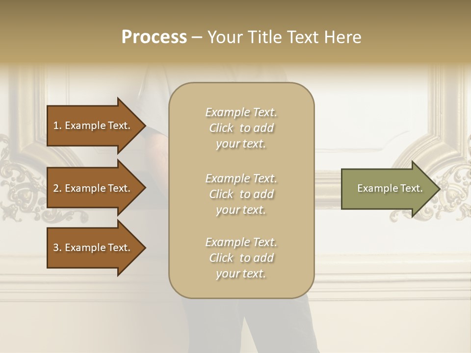 Man Reading A Text Message PowerPoint Template