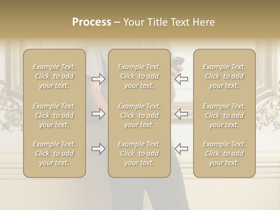 Man Reading A Text Message PowerPoint Template