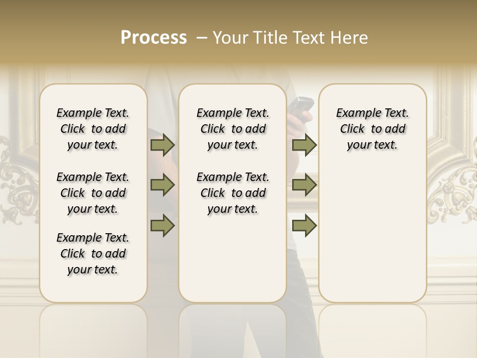 Man Reading A Text Message PowerPoint Template