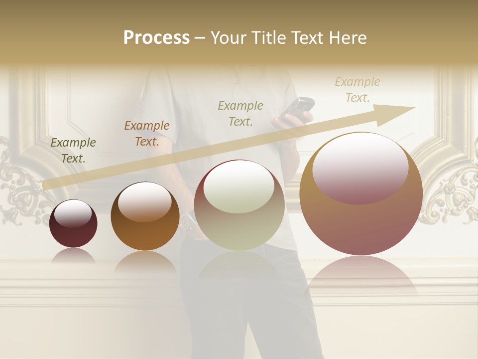 Man Reading A Text Message PowerPoint Template