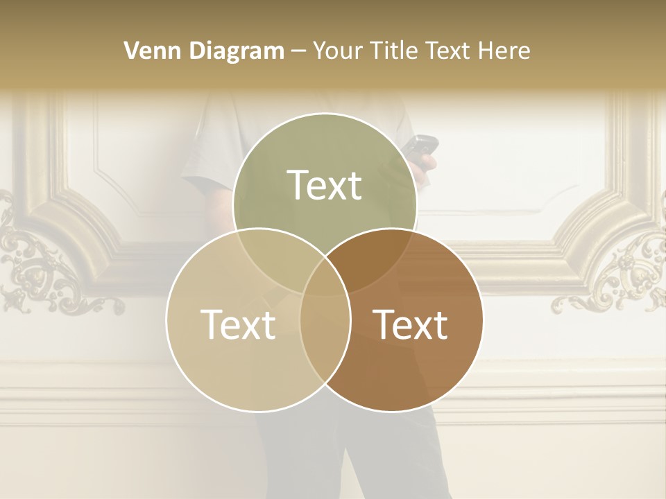 Man Reading A Text Message PowerPoint Template