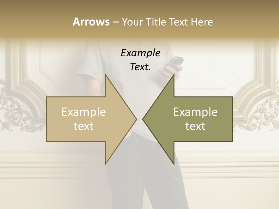 Man Reading A Text Message PowerPoint Template