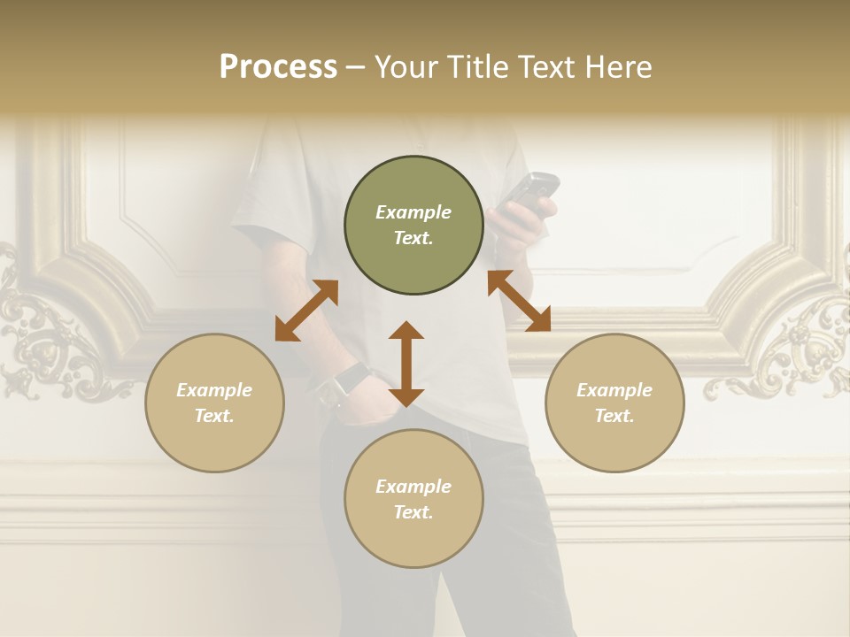 Man Reading A Text Message PowerPoint Template