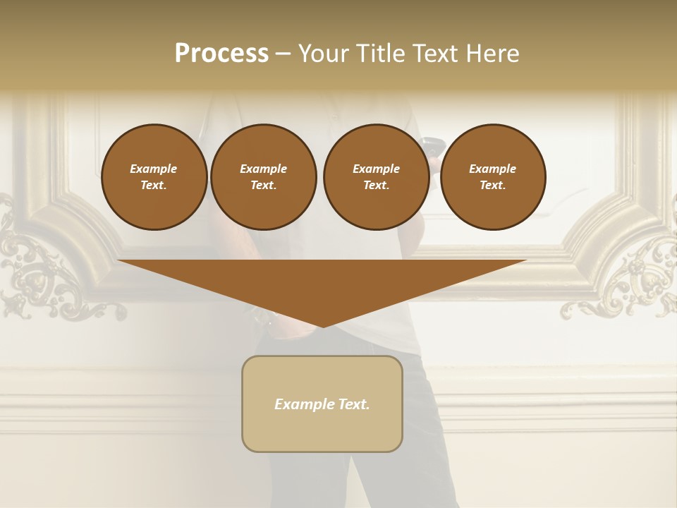 Man Reading A Text Message PowerPoint Template