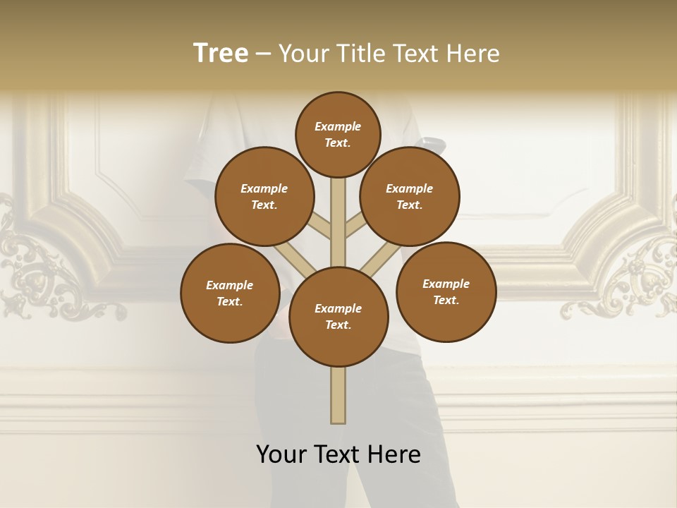 Man Reading A Text Message PowerPoint Template
