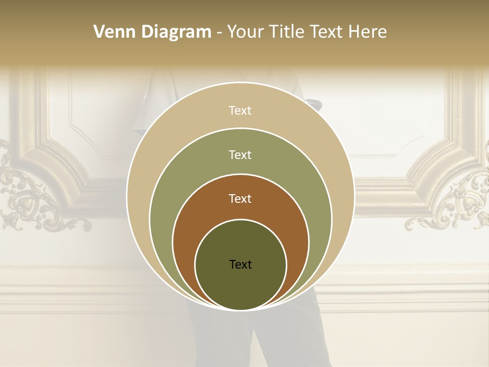 Man Reading A Text Message PowerPoint Template