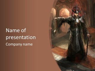 Curse Illustration Mage PowerPoint Template
