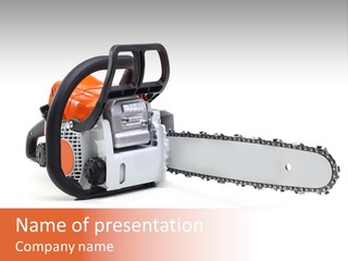 Construction Orange Industry PowerPoint Template