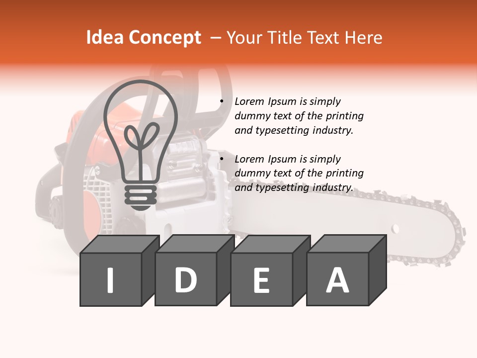 Construction Orange Industry PowerPoint Template