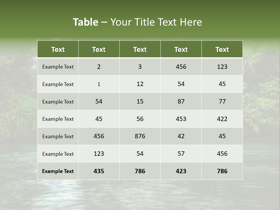 Vitality Natural Coolness PowerPoint Template