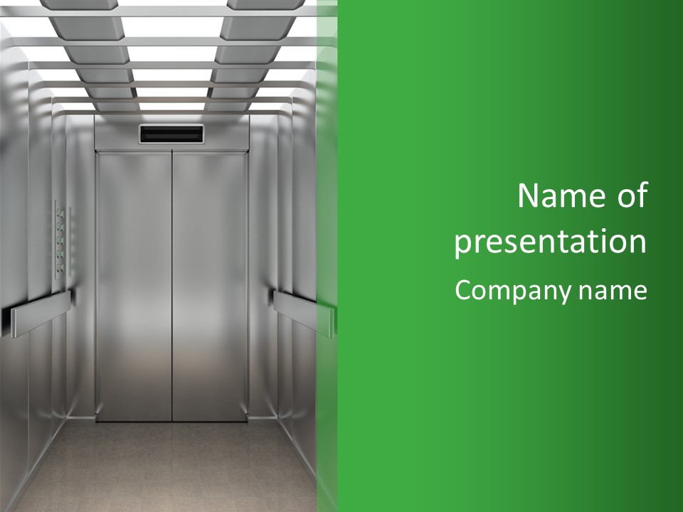 Lobby Hotel Down PowerPoint Template