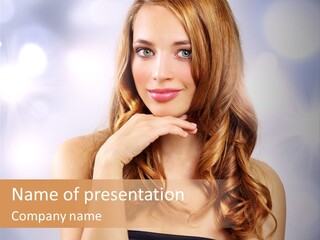 Blond Shiny Woman PowerPoint Template