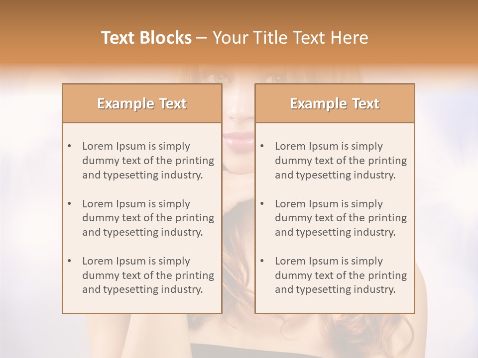 Blond Shiny Woman PowerPoint Template