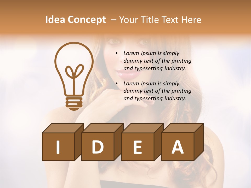 Blond Shiny Woman PowerPoint Template