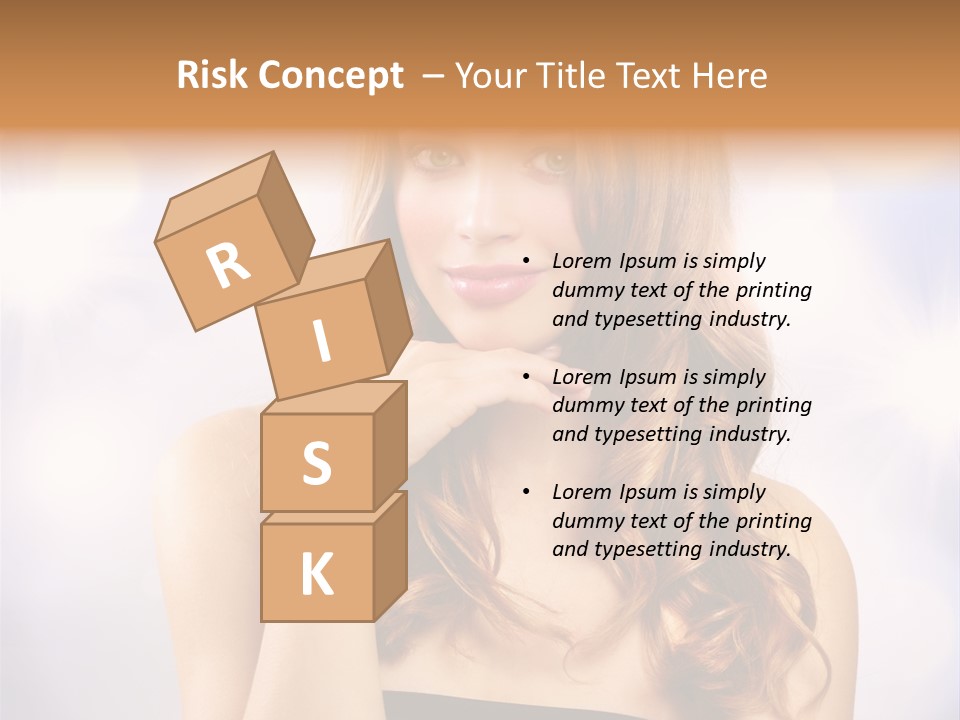 Blond Shiny Woman PowerPoint Template