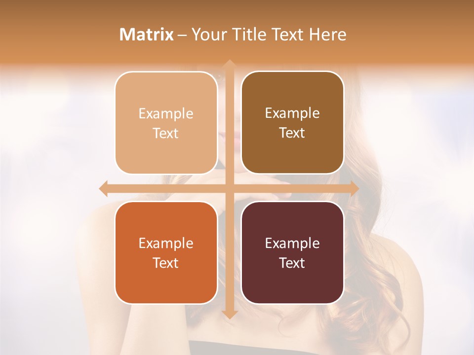 Adult Glamour Green Eye PowerPoint Template