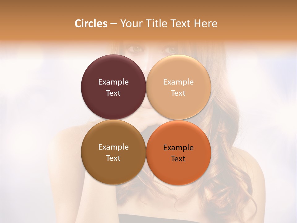 Adult Glamour Green Eye PowerPoint Template