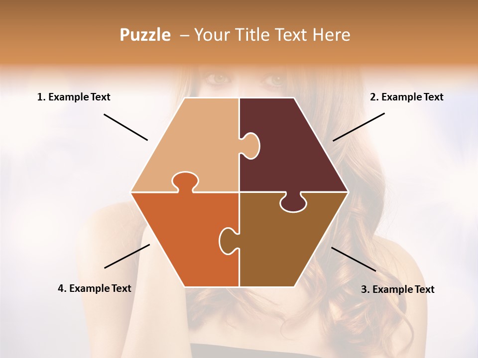 Adult Glamour Green Eye PowerPoint Template