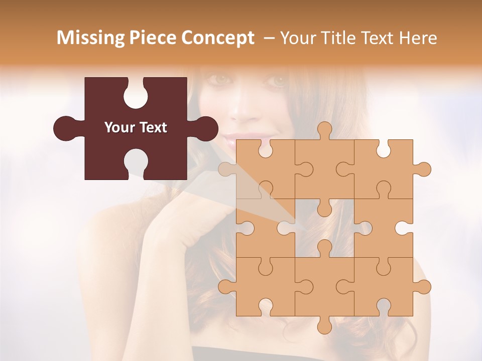 Adult Glamour Green Eye PowerPoint Template