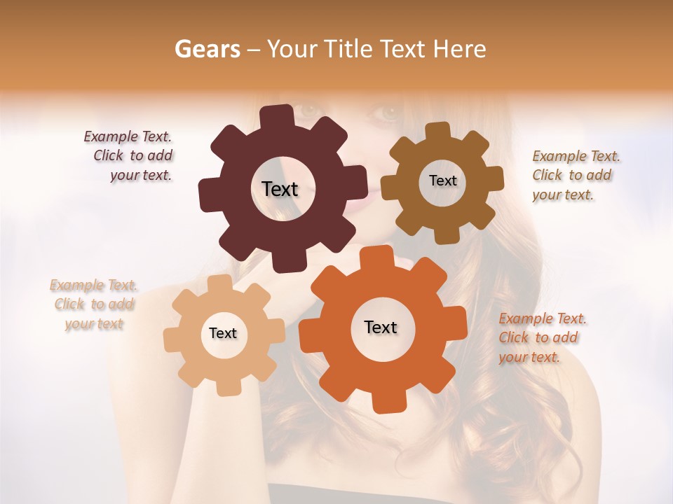 Adult Glamour Green Eye PowerPoint Template