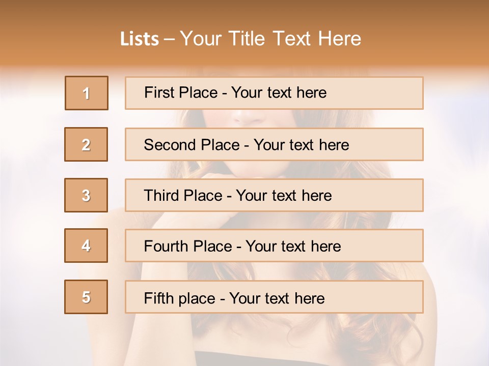 Adult Glamour Green Eye PowerPoint Template